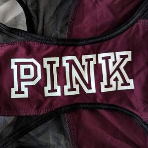 PINK Victoria's Secret sports bra/top color burgundy size medium